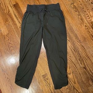 Lululemon Olive Green Dance Studio joggers—worn once and in excellent condition.